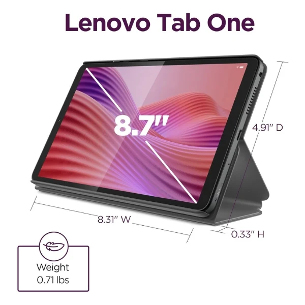 Tablet Lenovo Tab One 8.7" HD - MediaTek Helio G85 - 4GB RAM - 64GB - Estuche Folio Incluido - Image 4