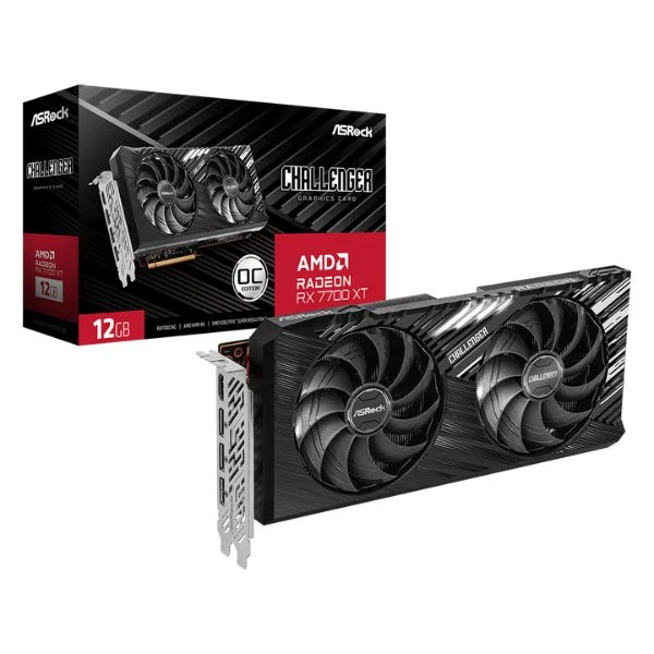 TARJETA DE VIDEO ASROCK AMD RADEON RX7700 XT CHALLENGER 12GB GDDR6/ 192BIT/ PCIe 4.0/ DX12/ HDMI-DISP