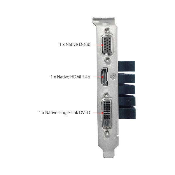 Tarjeta de Video ASUS GeForce GT 710 2GB GDDR5 - Enfriamiento Pasivo - VGA - DVI-D - HDMI - Triple Pantalla - GT710-SL-2GD5-BRK-EVO - Image 3