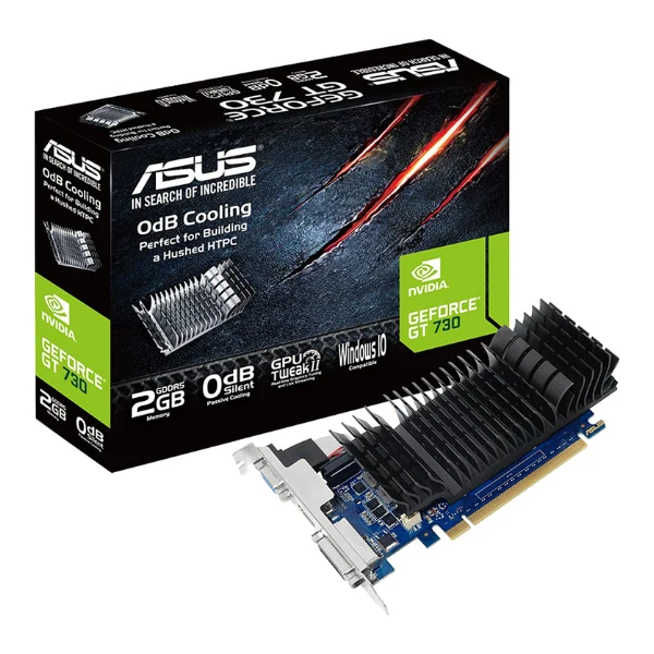 Tarjeta De Video ASUS NVIDIA GeForce GT 730 - LP - 2GB - GDDR5 - DVI-I - HDMI - VGA - Image 3