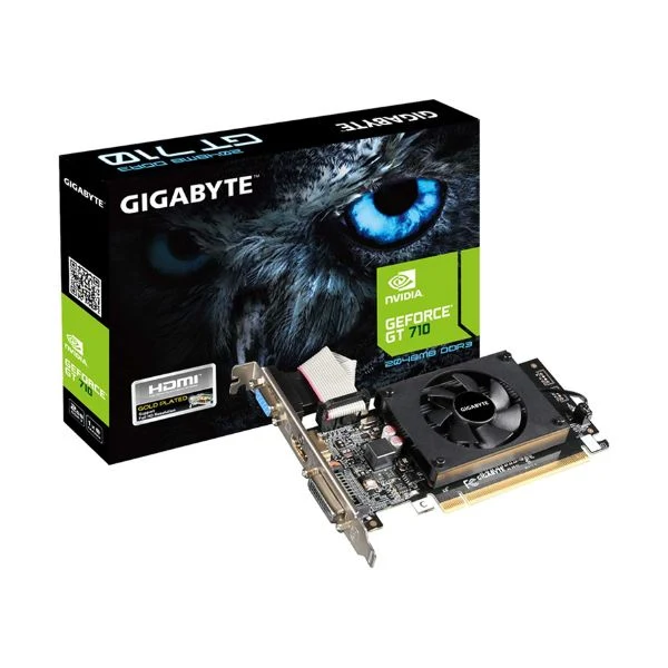 Tarjeta de Video Gigabyte GeForce GT 710 NVIDIA 2GB RAM DDR3 GV-N710D3-2GL REV2,1