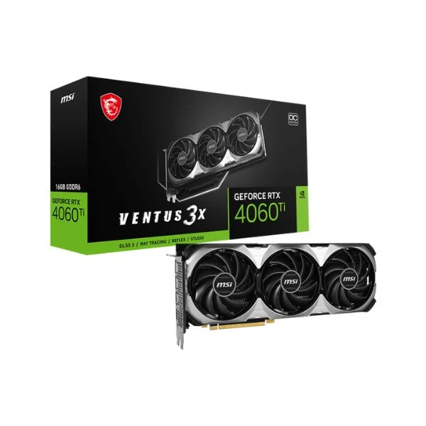 Tarjeta de Video MSI GeForce RTX™ 4060 Ti VENTUS 3X 16G OC - 16GB GDDR6 - Ray Tracing - DLSS 3