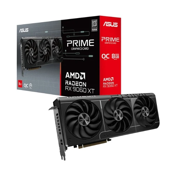 Tarjeta gráfica ASUS AMD Radeon RX 9060 XT Prime OC Triple Fan 8GB GDDR6