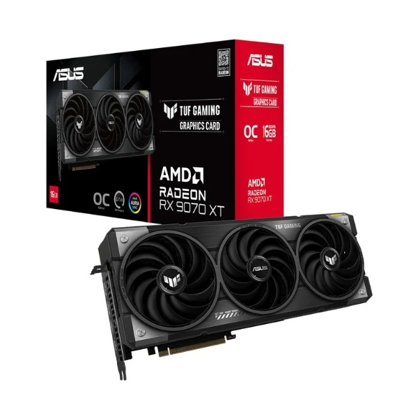 Tarjeta gráfica ASUS AMD Radeon RX 9070 XT TUF Gaming OC Triple Fan 16GB GDDR6