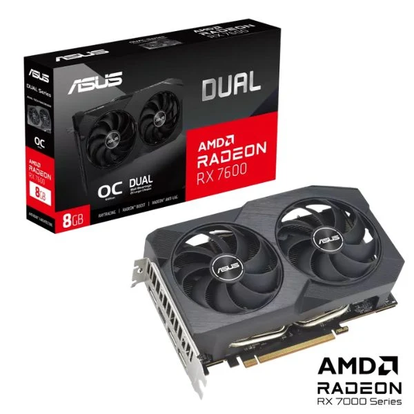 Tarjeta gráfica ASUS Dual Radeon RX 7600 V2 OC Edition - 8GB GDDR6 - 2745MHz - HDMI/DP