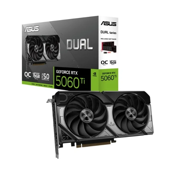 Tarjeta gráfica ASUS NVIDIA GeForce RTX 5060 Ti Dual OC Dual Fan 16GB GDDR7