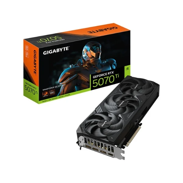 Tarjeta Gráfica GIGABYTE NVIDIA GeForce RTX 5070 Ti WINDFORCE SFF Overclocked Triple Fan 16GB GDDR7 PCIe 5.0