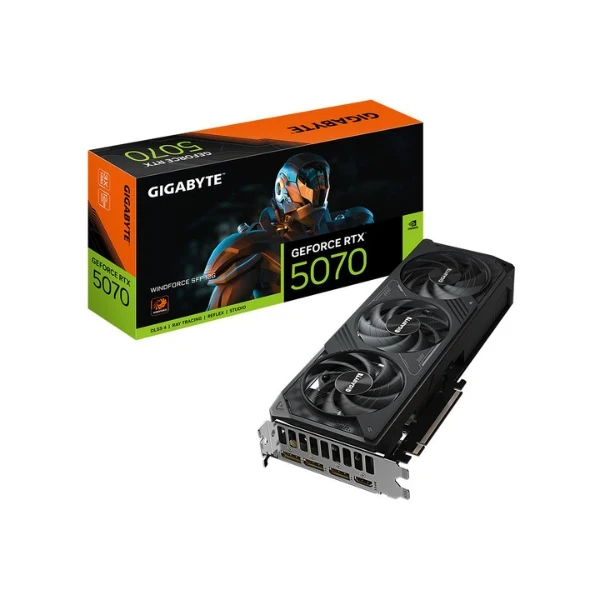 Tarjeta gráfica Gigabyte NVIDIA GeForce RTX 5070 WINDFORCE SFF Triple Fan 12GB GDDR7 PCIe 5.0