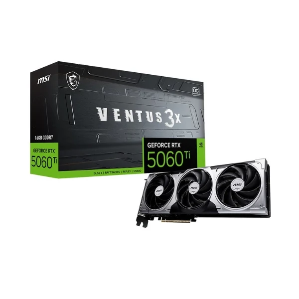 Tarjeta gráfica MSI NVIDIA GeForce RTX 5060 Ti Ventus 3X OC Triple Fan 16GB GDDR7