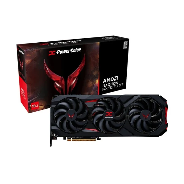 Tarjeta gráfica PowerColor AMD Radeon RX 9070 XT Red Devil OC Triple Fan 16GB GDDR6