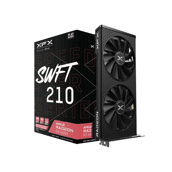 Tarjeta gráfica XFX AMD Radeon RX 6600 Speedster SWFT 210 Core Dual Fan 8GB GDDR6