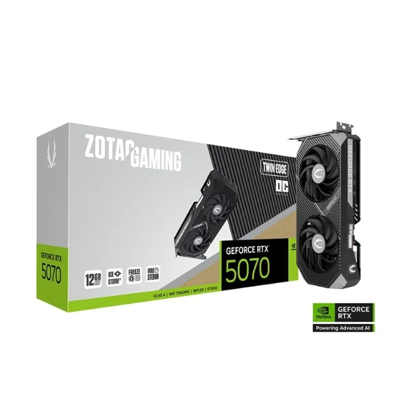 Tarjeta gráfica ZOTAC NVIDIA GeForce RTX 5070 Twin Edge OC Dual Fan 12GB GDDR7