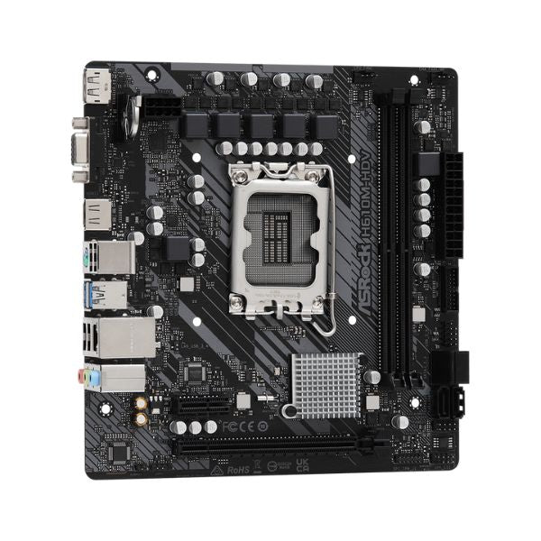 Tarjeta Madre ASRock H610M-HDV - Micro-ATX - LGA1700 - DDR4 hasta 64GB - PCIe 4.0 - HDMI 4K - LAN Gigabit - Image 3