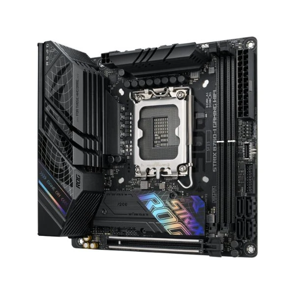Tarjeta Madre ASUS ROG STRIX B760-I GAMING WIFI - Mini-ITX - LGA 1700 - DDR5 96GB - PCIe 5.0 - Wi-Fi 6E - Aura Sync RGB - Image 3