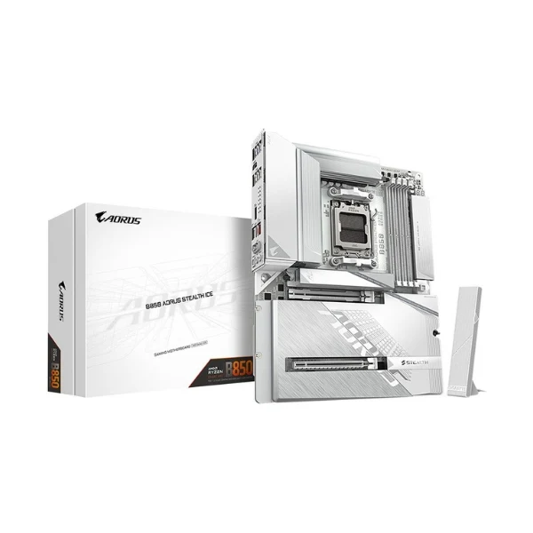 Tarjeta Madre GIGABYTE B850 AORUS STEALTH ICE Socket AMD AM5 DDR5 ATX
