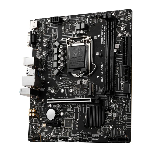 Tarjeta Madre MSI B560M PRO-E ProSeries 11th/10th Gen LGA 1200 DDR4 mATX PCIe 4.0 M2 Slot USB 3,2 1 GBps LAN - Image 2