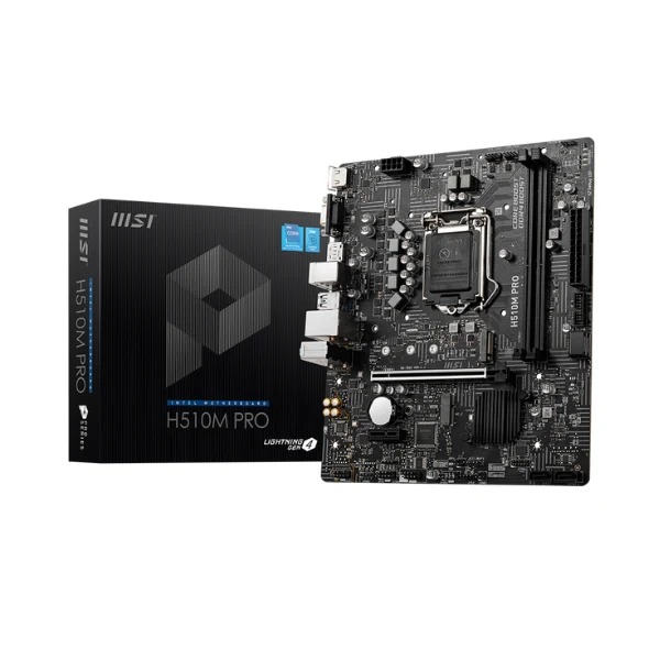 Tarjeta Madre MSI H510M-Pro Intel Core 10 Gen Lga 1200 Sock DDR4 3200/ M.2/ D-Sub/ Hdmi/ Dvi/ Micro Atx H510M-A Pro