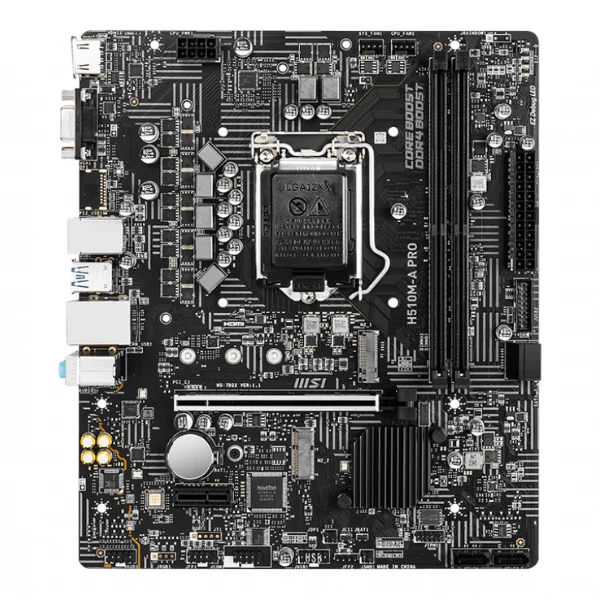 Tarjeta Madre MSI H510M-Pro Intel Core 10 Gen Lga 1200 Sock DDR4 3200/ M.2/ D-Sub/ Hdmi/ Dvi/ Micro Atx H510M-A Pro - Image 4