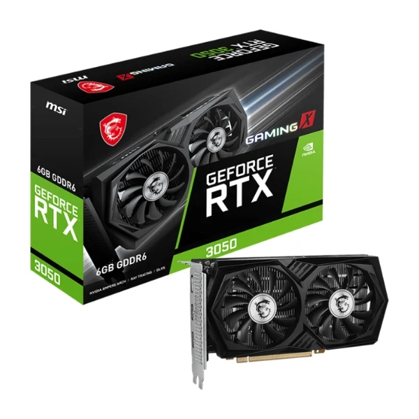 Tarjeta Gráfica MSI GeForce RTX 3050 Gaming X 6G - 6GB GDDR6 - 96 bits - PCIe 4.0 - HDMI/DP
