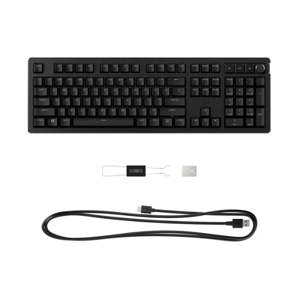 Teclado gaming mecánico cableado HyperX Alloy Rise Full Size RGB hot-swappable con switches HyperX Red Linear - 7G7A3AA#ABA - Negro - Image 3