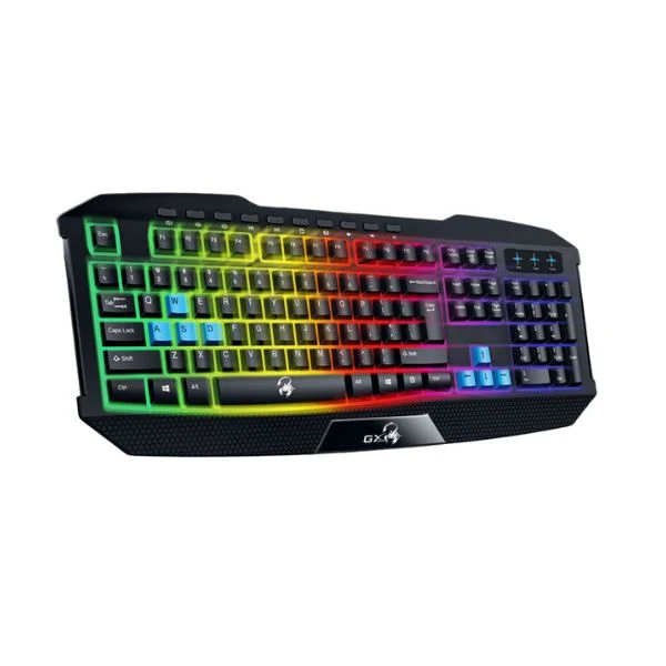 Teclado Genius Gaming Scorpio K215 retroiluminado arco iris para juegos, 10 teclas multimedia , resistente a derrames - Image 2