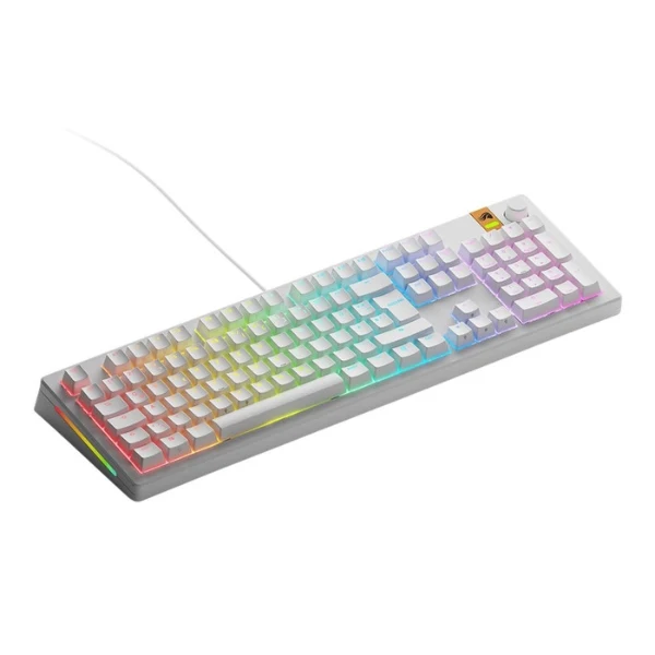 Teclado Gaming Cableado Glorious GMMK 3 HE 100% Prebuilt RGB Mecánico con Switches Hall Effect Fox Linear - MK3100PBHEWWHT - Blanco - Image 2