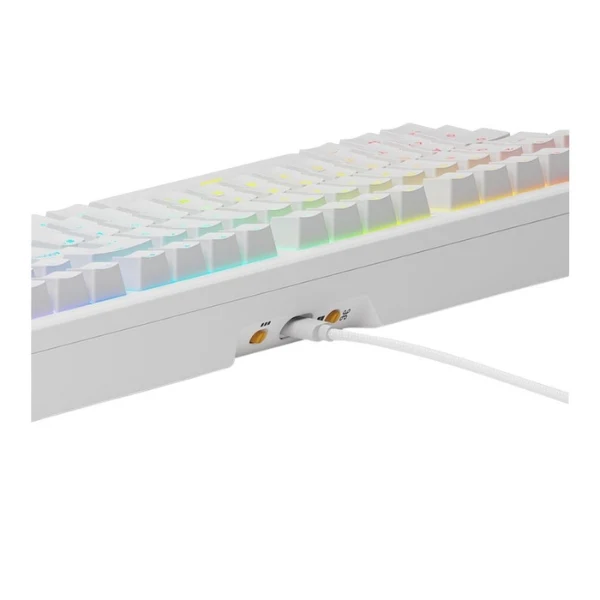 Teclado Gaming Cableado Glorious GMMK 3 HE 100% Prebuilt RGB Mecánico con Switches Hall Effect Fox Linear - MK3100PBHEWWHT - Blanco - Image 4