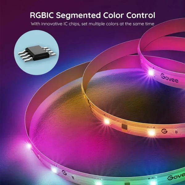 Tira de luces LED GOVEE Basic WIFI RGBIC + BLUETOOTH LED STRIP 10M - Image 3