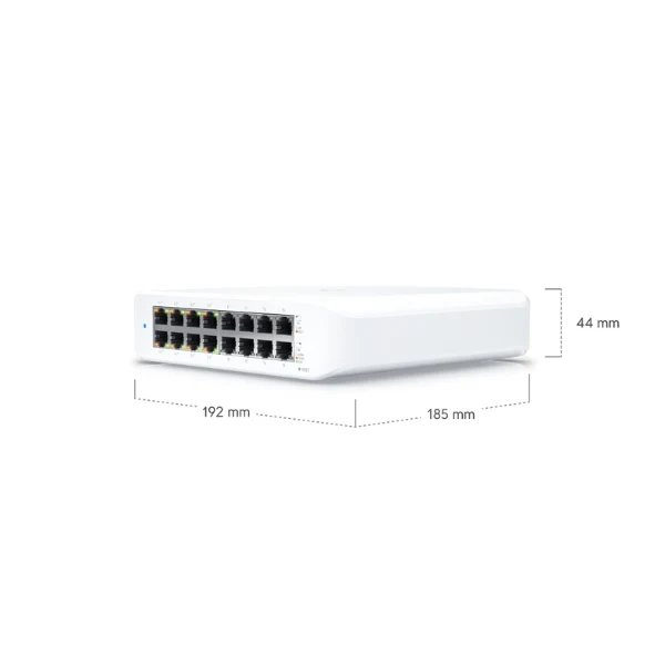 Switch Ubiquiti UniFi USW-LITE-16-POE - 16 Puertos Gigabit (8 PoE+) - 60W PoE - Conmutador Gestionado Lite - Image 5