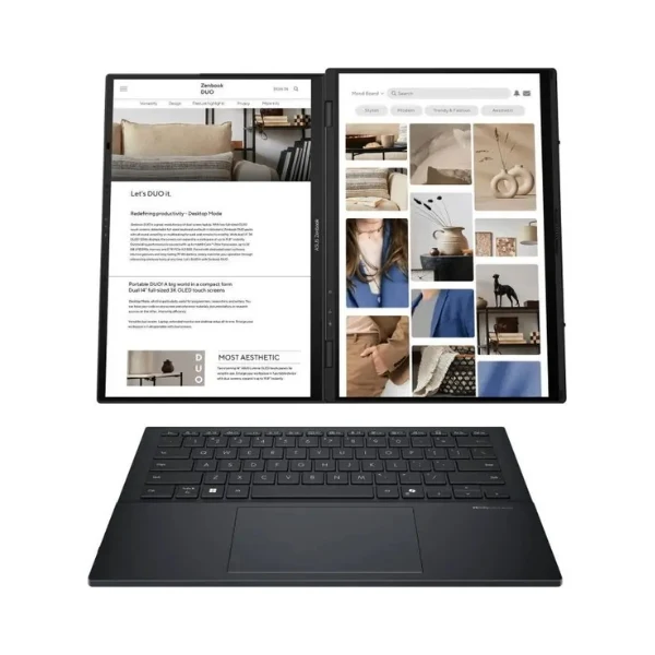 Laptop ASUS Zenbook Duo UX8406CA 14" - Intel Core Ultra 9 285H - 32GB LPDDR5X - 1TB SSD - Dual Pantalla OLED 3K Táctil - Windows 11 Home - 90NB14X1-M00500 - Image 4