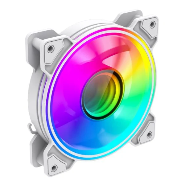 FAN COOLER GAMEMAX DUAL-RING-INFINITY BLANCO 12CM/ 1200RPM - 47CFM/ LED ARGB - Image 4