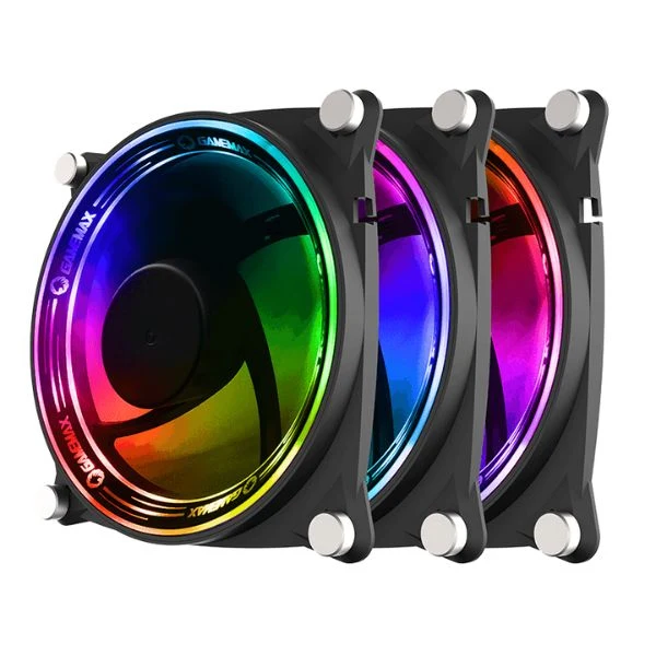 Fan cooler 2 Gamemax KIT 3 IN 1 RB300 Negro/ 12CM Doble Luz ARGB - Image 2